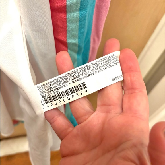 Forever 21 Striped Maxi Dress Beach Coverup Size Large Vacation Pool Summer - Picture 7 of 8